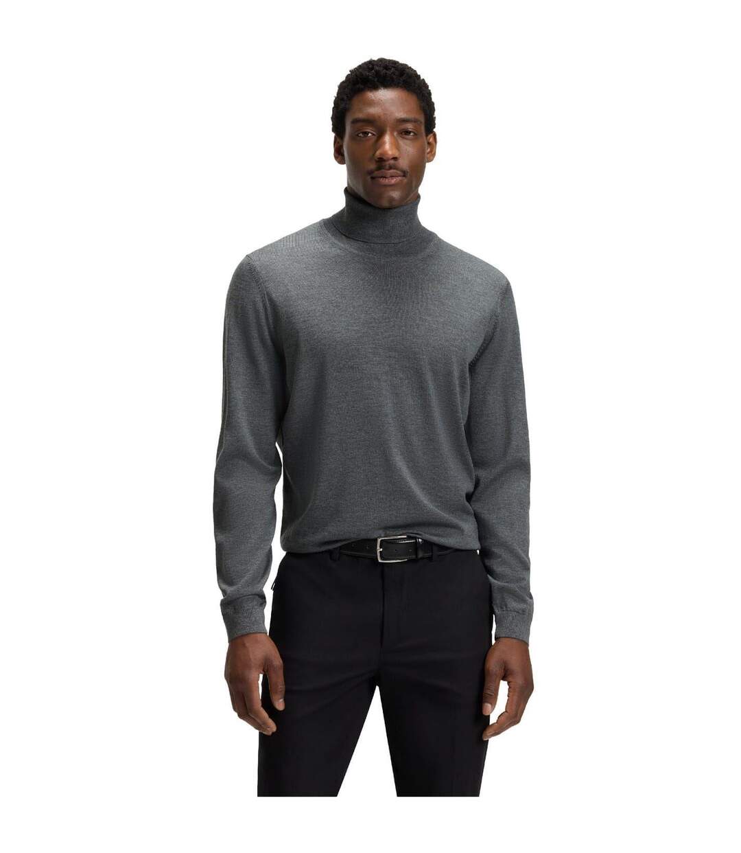 Mens Musso-p Jumper Medium Grey Boss-1