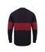 Front Row Unisex Adult Panelled Rugby Shirt (Navy/Burgundy) - UTPC6034