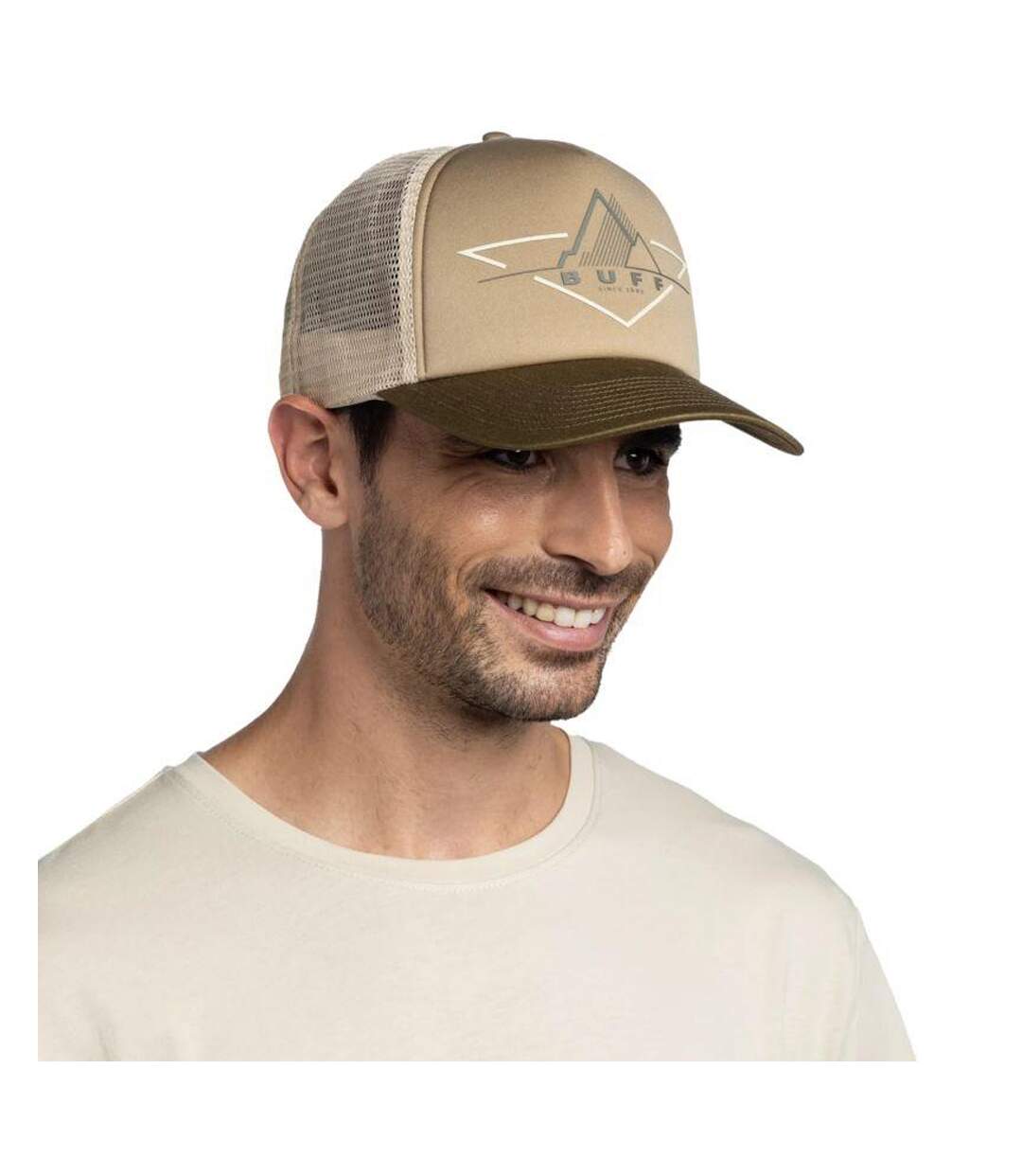 Casquette Trucker Motif/style Logo Brodé Vert Buff-4