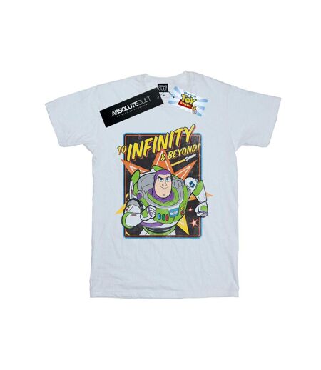 Disney Womens/Ladies Toy Story 4 Buzz To Infinity Cotton Boyfriend T-Shirt (Blanc) - UTBI46980