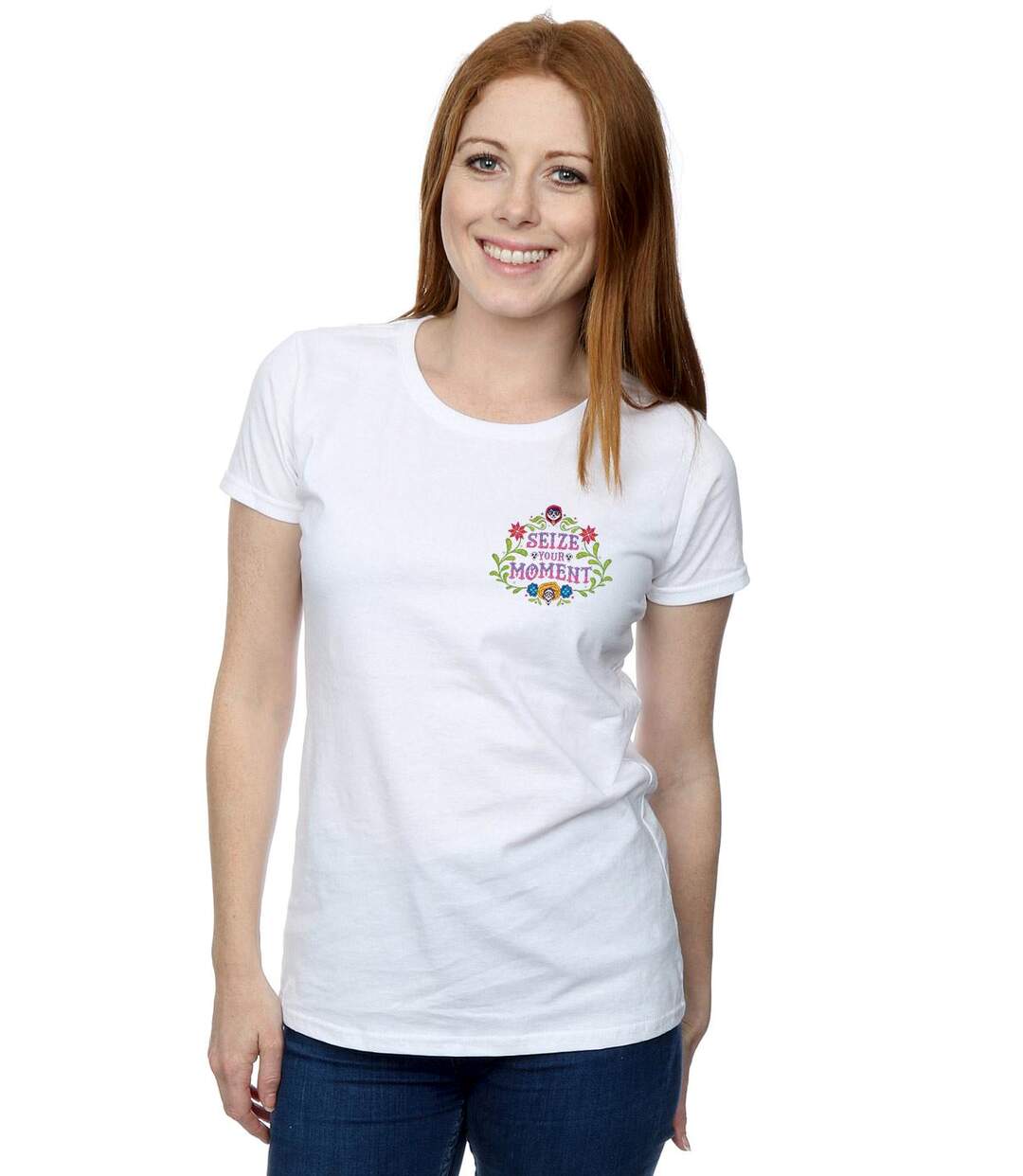 Disney - T-shirt COCO SEIZE YOUR MOMENT - Femme (Blanc) - UTBI14229-2