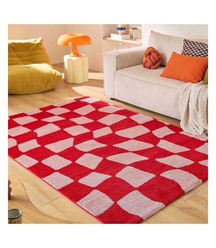 Tapis intérieur à poils longs Swing 383 rouge 200 x 280 cm