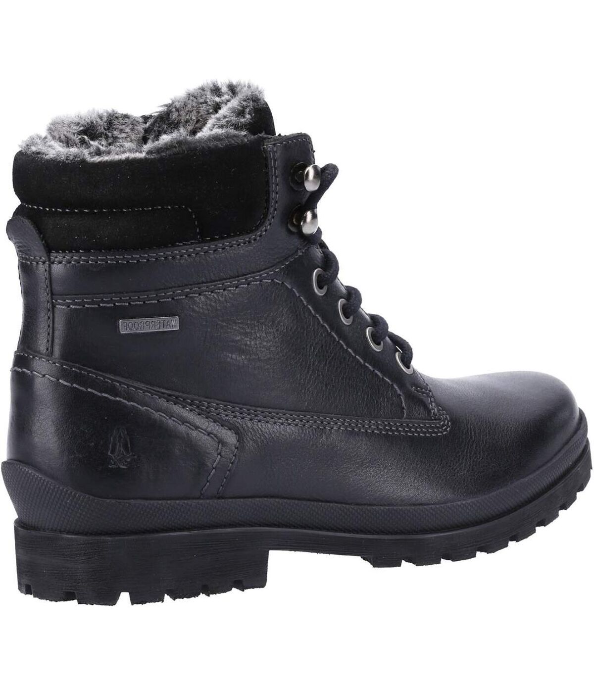 Hush Puppies Womens/Ladies Annay Leather Combat Boots (Black) - UTFS8518