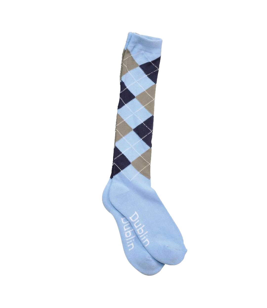 Lot De 3  Chaussettes Hauteur Genoux Adulte Bleu Marine Bleu Ciel Dublin-3