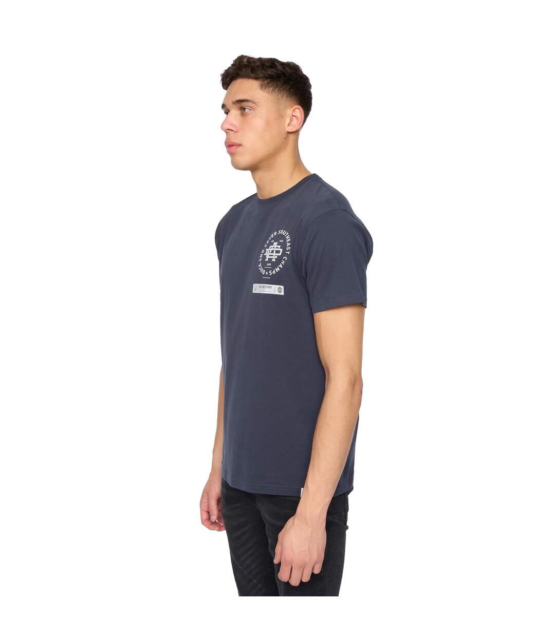 T-shirt chellforth homme bleu marine Duck and Cover-3