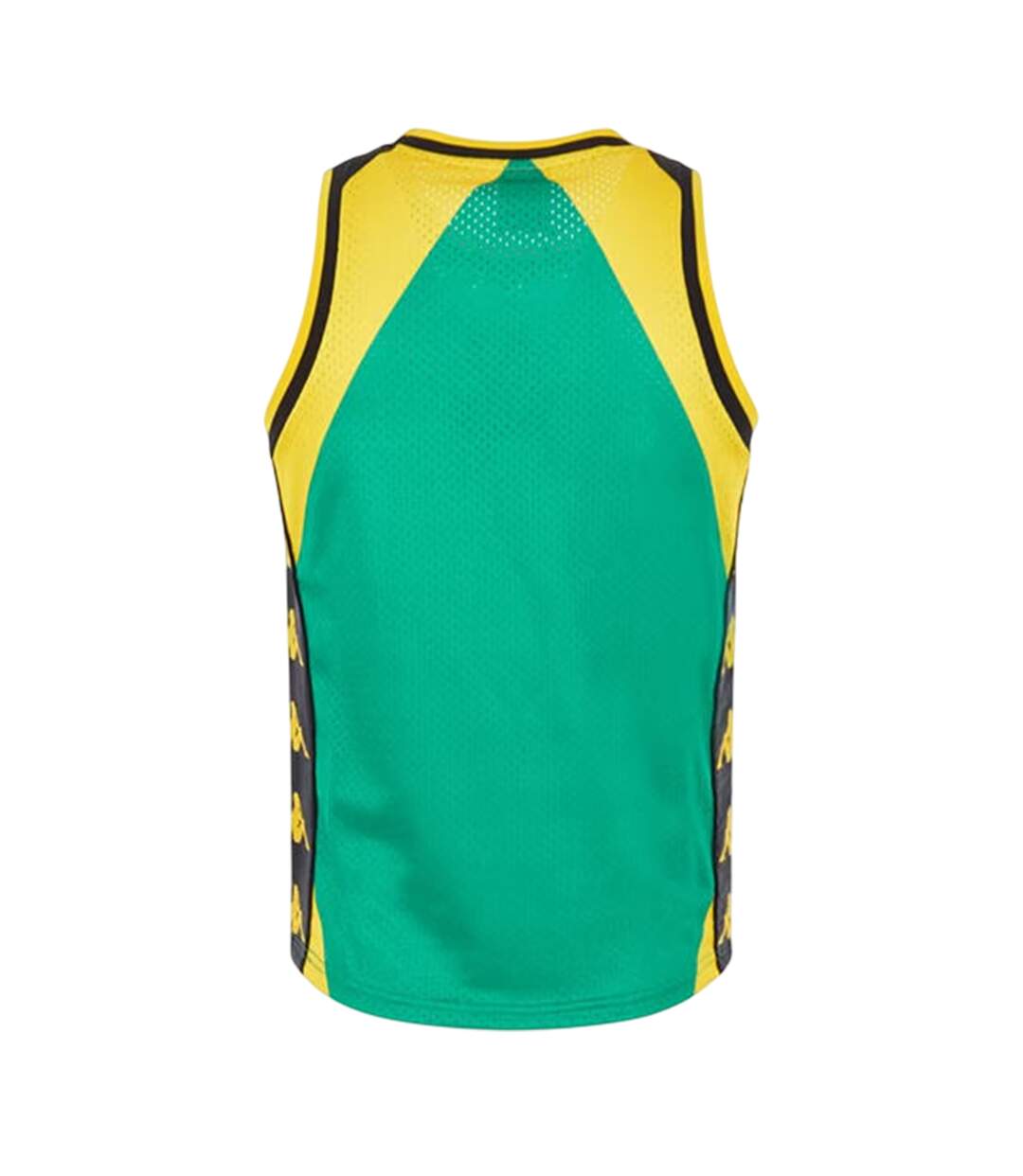 Débardeur Sans Manches Motif/style Côtelé Homme Jaune Vif Noir Kappa-2