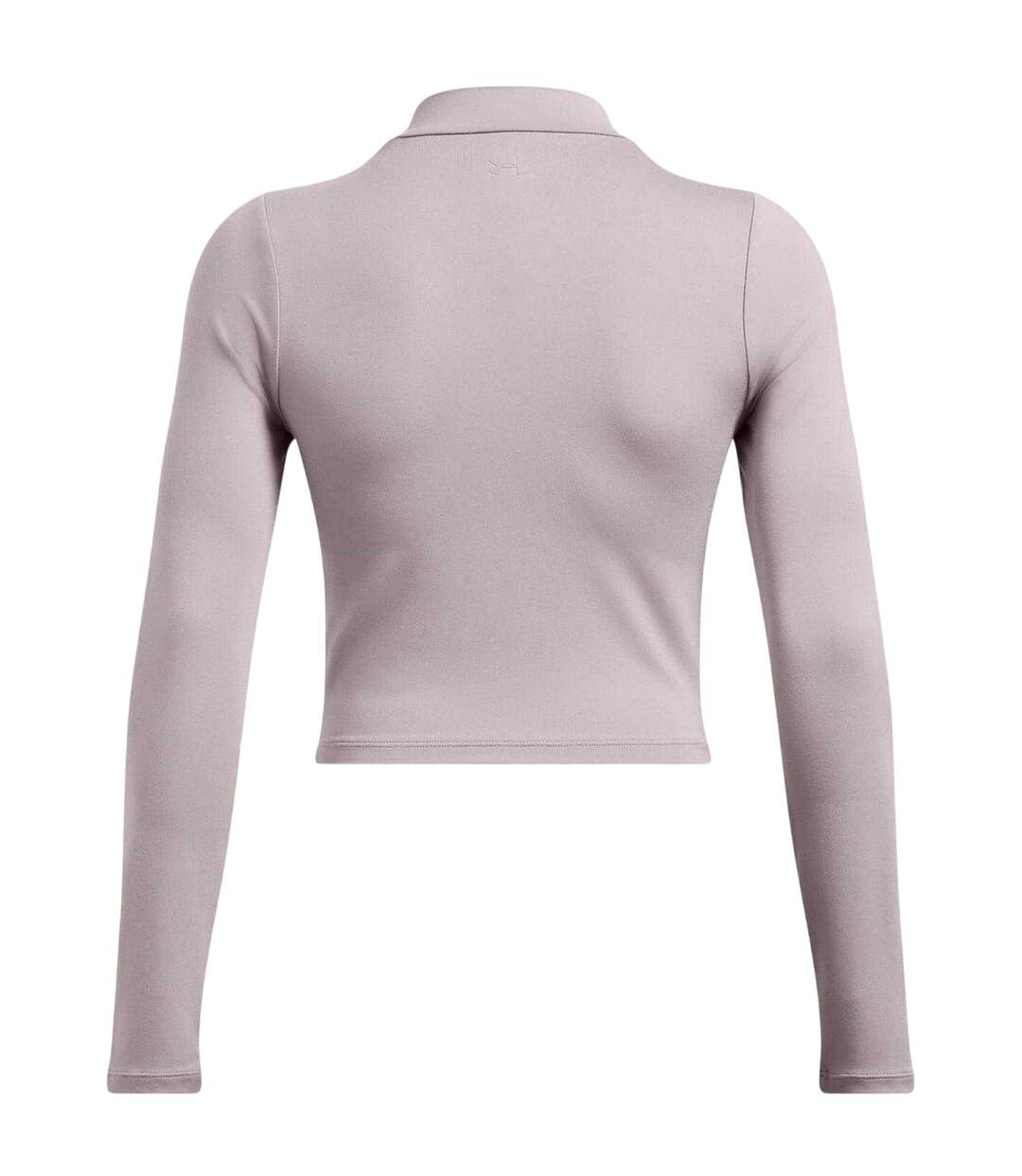 Womens/ladies Meridian Mock Neck Slim T-shirt Grey Under Armour-3