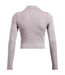 Womens/ladies Meridian Mock Neck Slim T-shirt Grey Under Armour-3