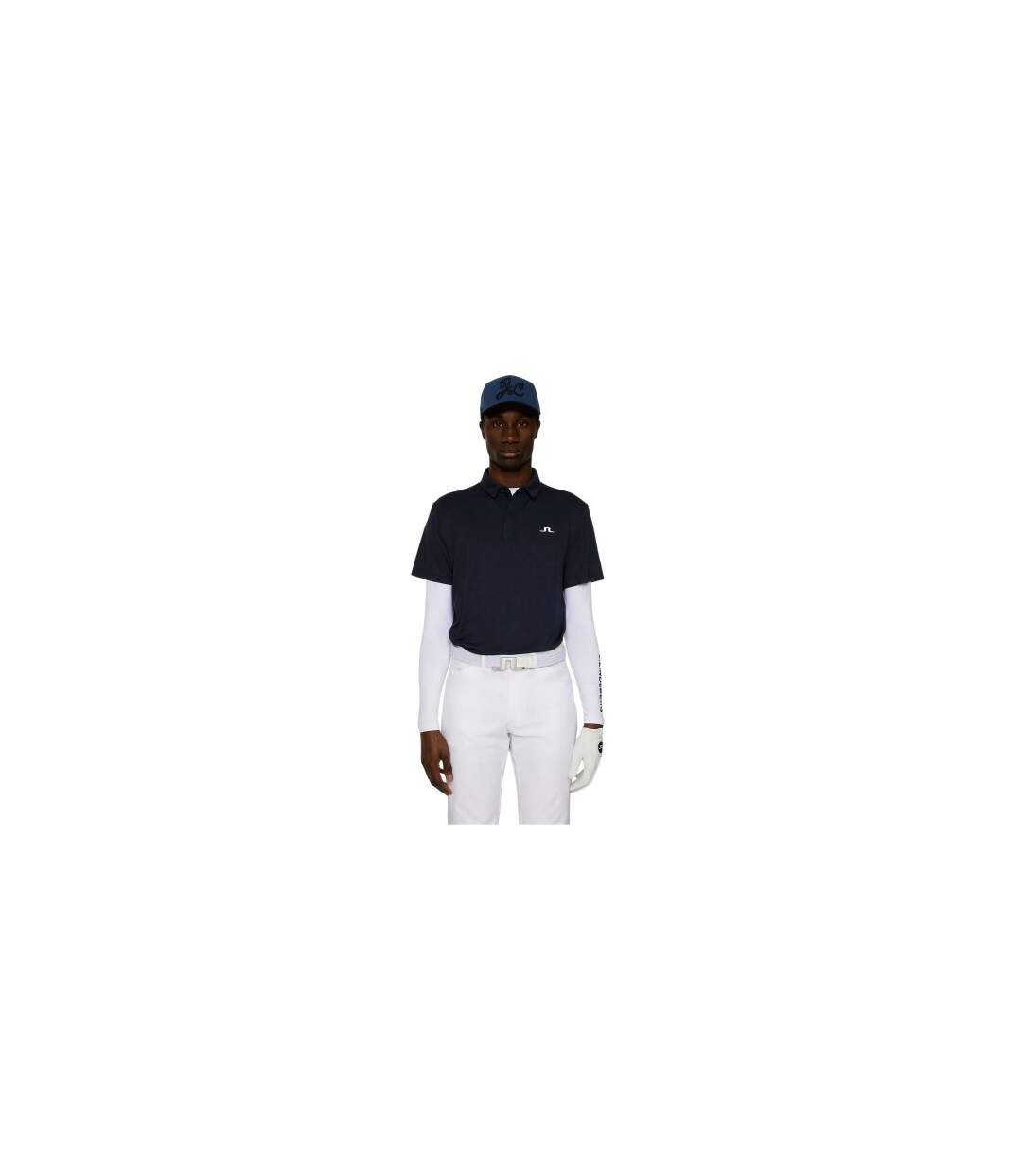 Mens Collared Short-sleeved Polo Shirt Navy J.Lindeberg-1