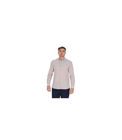 Mens Classic Linen Long-sleeved Shirt Tan Raging Bull