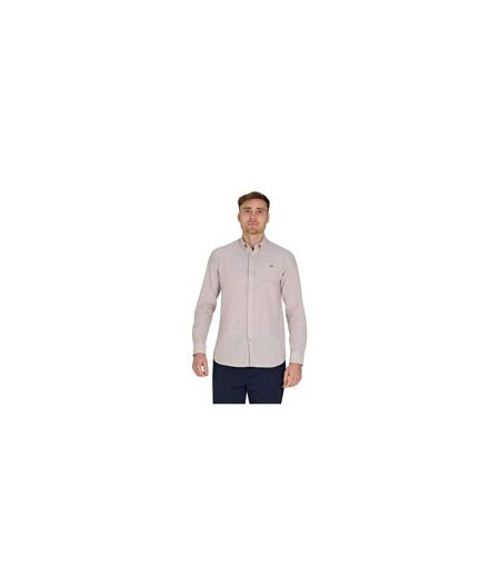 Mens Classic Linen Long-sleeved Shirt Tan Raging Bull