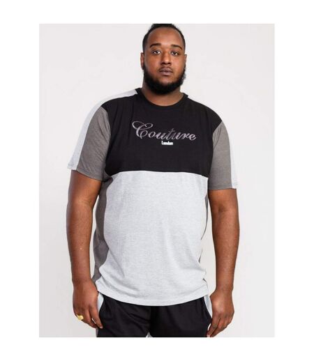 D555 Mens Felix Kingsize Couture T-Shirt (Black/Charcoal)