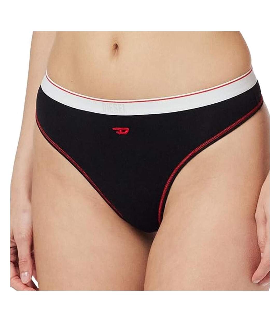 String Noir/Rouge Femme Diesel Perizoma - L