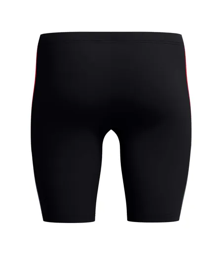 Mens Colour Block Logo Jammer Shorts Black Red Speedo