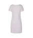 Robe T-shirt Motif/style Rayé Femme Rose Pâle Lazy Jacks-3