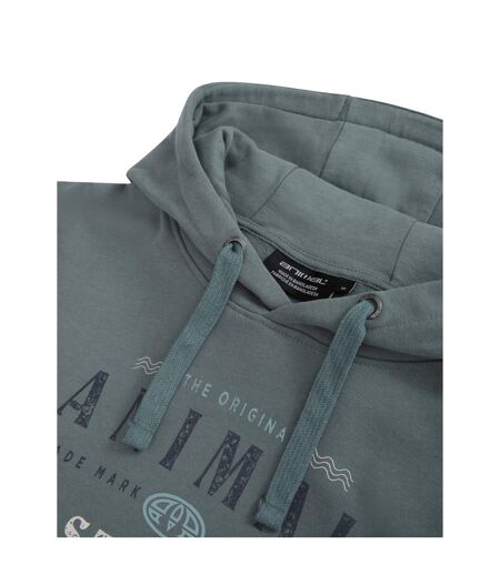 Mens River Abersoch Hoodie Green Animal