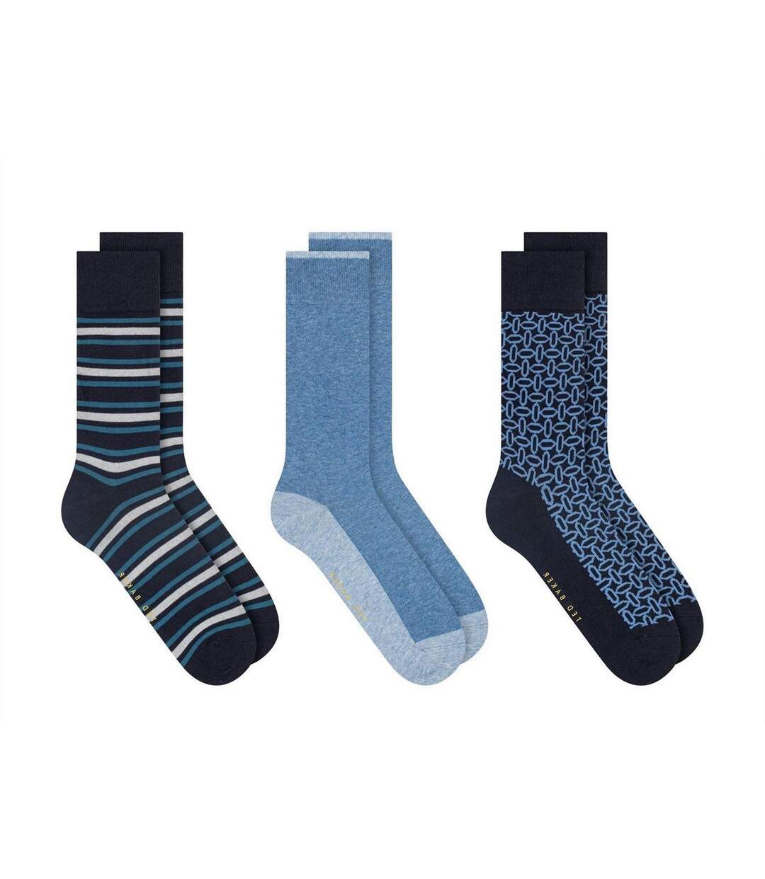 Lot De 3  Chaussettes Homme Bleu Ted Baker-4