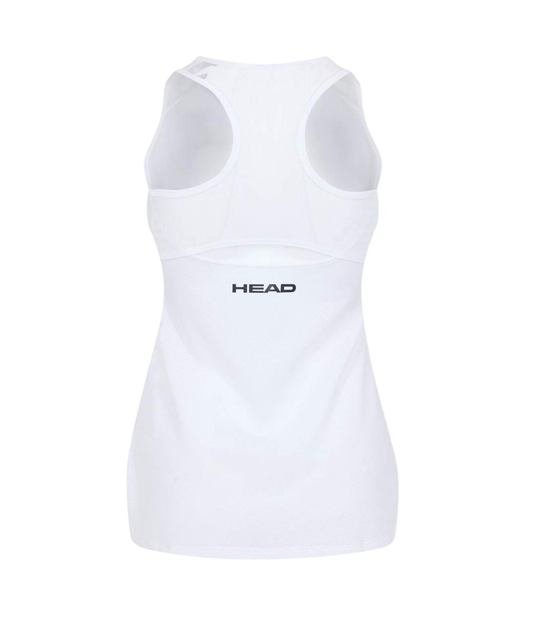 Womens/ladies Spirit Scoop Neck Tank Top White Head-2
