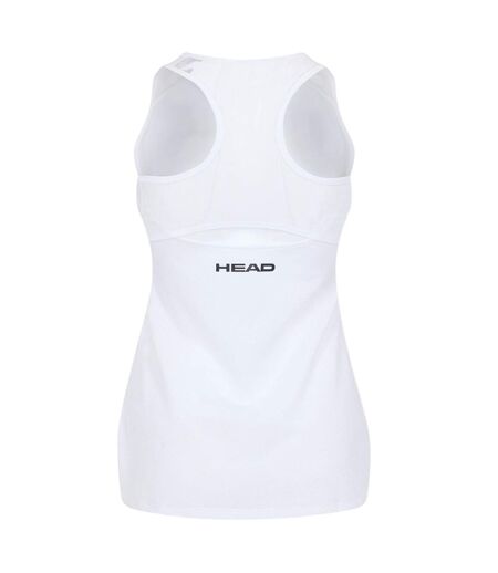 Womens/ladies Spirit Scoop Neck Tank Top White Head