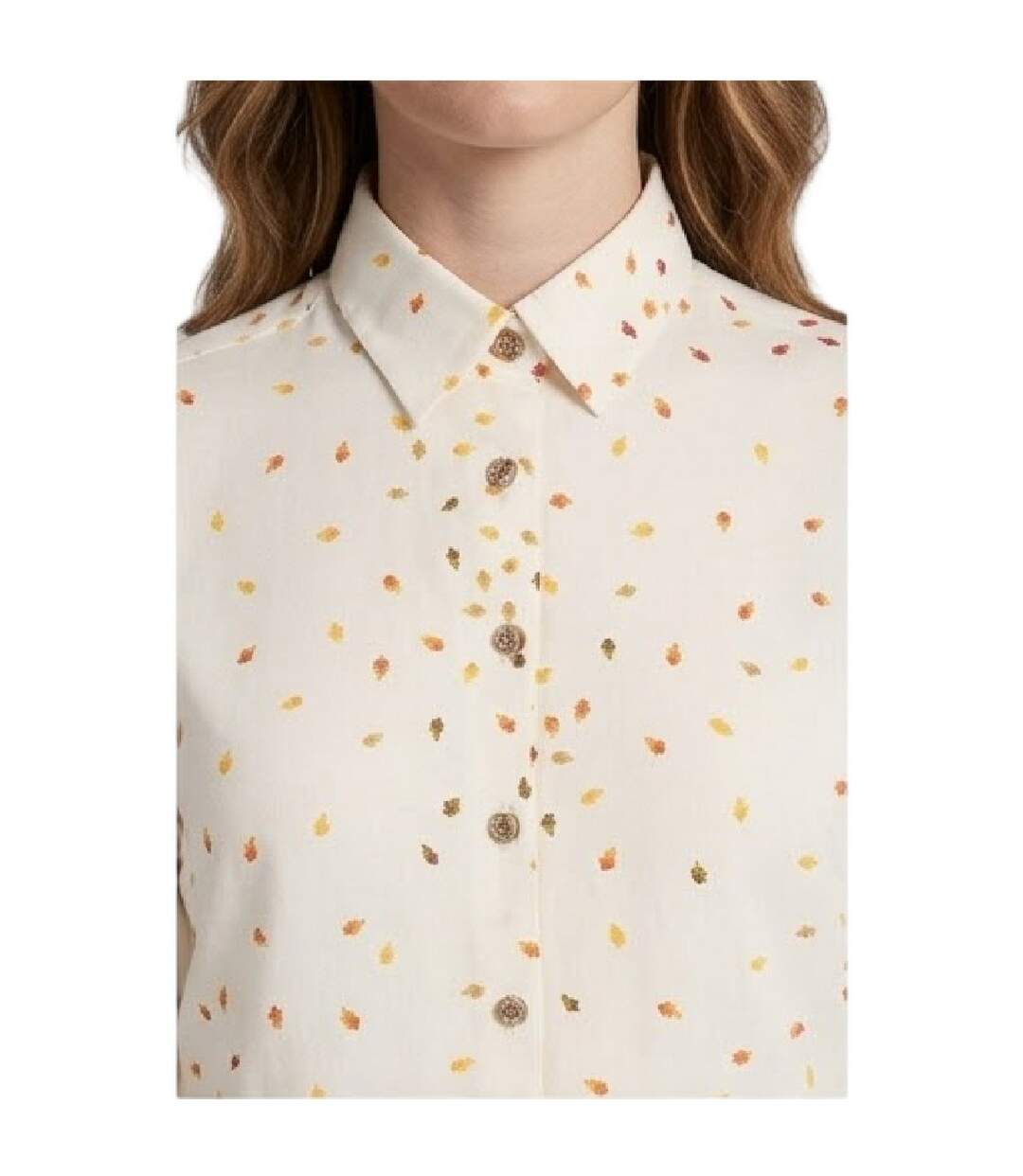 Womens/ladies Leaf Formal Shirt Cream Musto-4