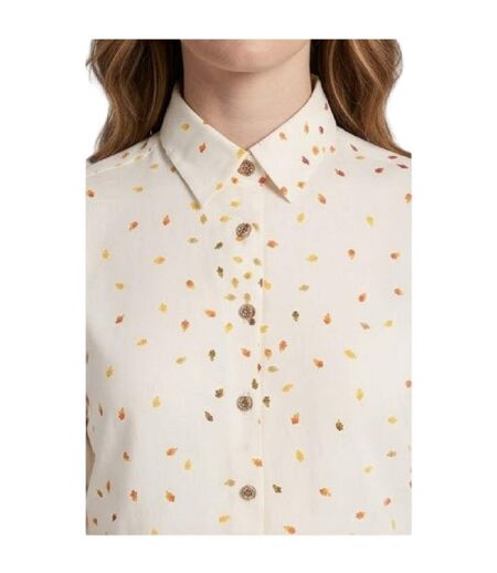 Womens/ladies Leaf Formal Shirt Cream Musto