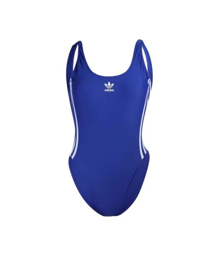 Maillot De Bain 1 Pièce Motif/style À Rayures 3s Femme Bleu Blanc Adidas