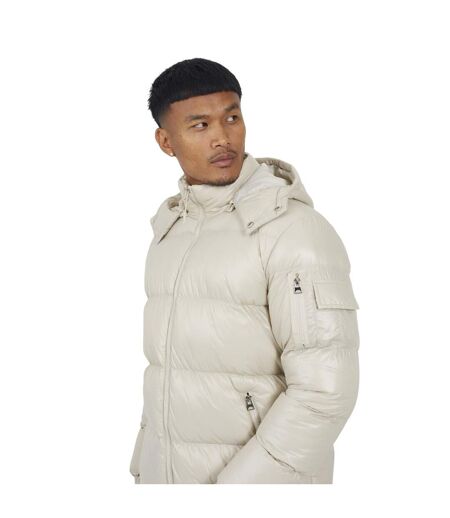 Doudoune Matelassée Homme Beige Gris Brave Soul