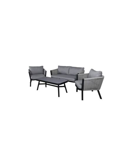 Salon de Jardin Virya 150cm Noir & Gris