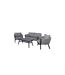 Salon de Jardin Virya 150cm Noir & Gris-2
