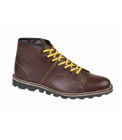 Bottines rétro en cuir homme bordeaux Grafters