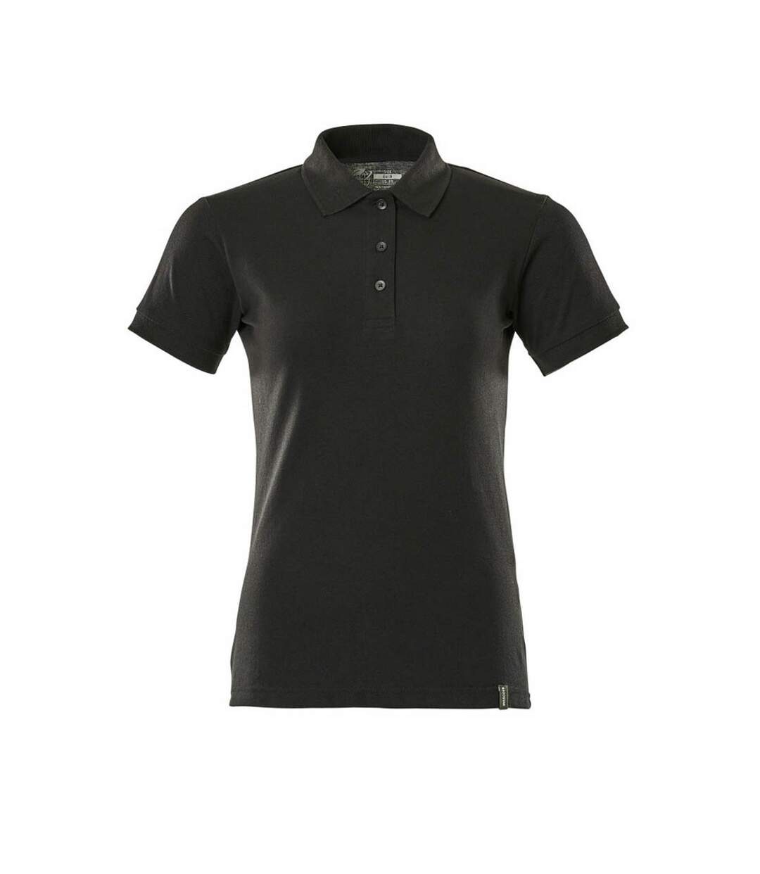 Womens/ladies Crossover Polo Shirt Deep Black Mascot-1
