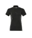 Womens/ladies Crossover Polo Shirt Deep Black Mascot-1