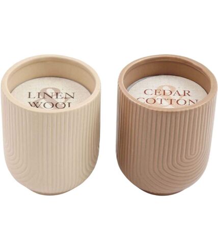 Bougie parfumé en pot dolomite (Lot de 2)