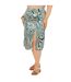 Womens/ladies Swirl Print Plus Midi Skirt Green Brave Soul-2
