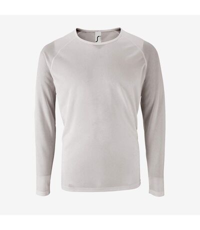 SOLS Mens Sporty Long Sleeve Performance T-Shirt (White) - UTPC2903