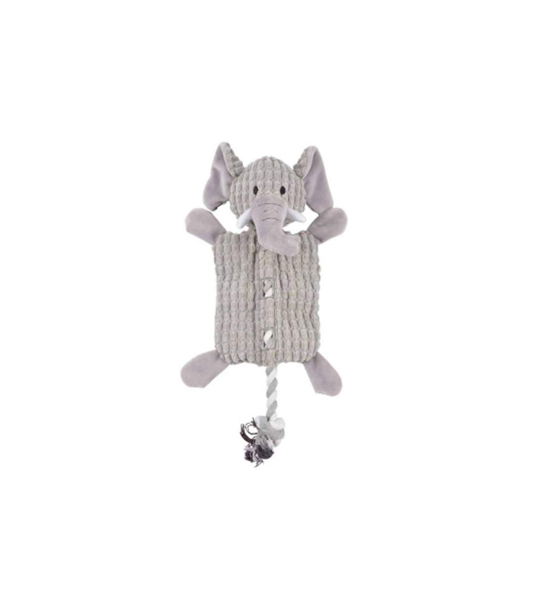 Peluche pour Chien Éléphant 37cm Gris-1