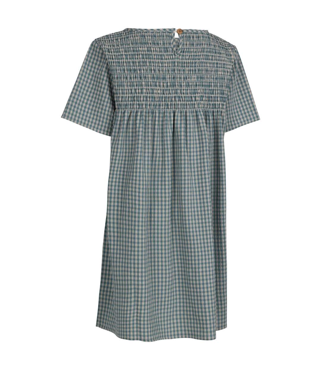 Womens/ladies candice gingham smock top storm blue Trespass