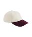 Casquette De Baseball Leisure Naturel Bordeaux Beechfield-1