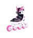 Patins À Roulettes Alignées Enfant 37-39 Fr Blanc Noir Rose Tempish-3