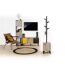 Table de chevet Mix'n modul avec 1 porte effet bois naturel - Beige