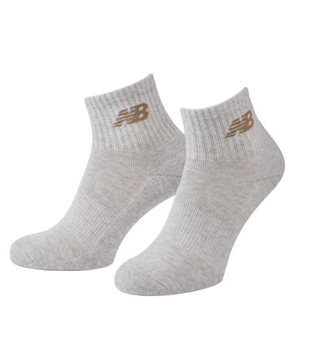 Pack Of 3  Unisex Adult Cotton Blend Ankle Socks  Neutral New Balance