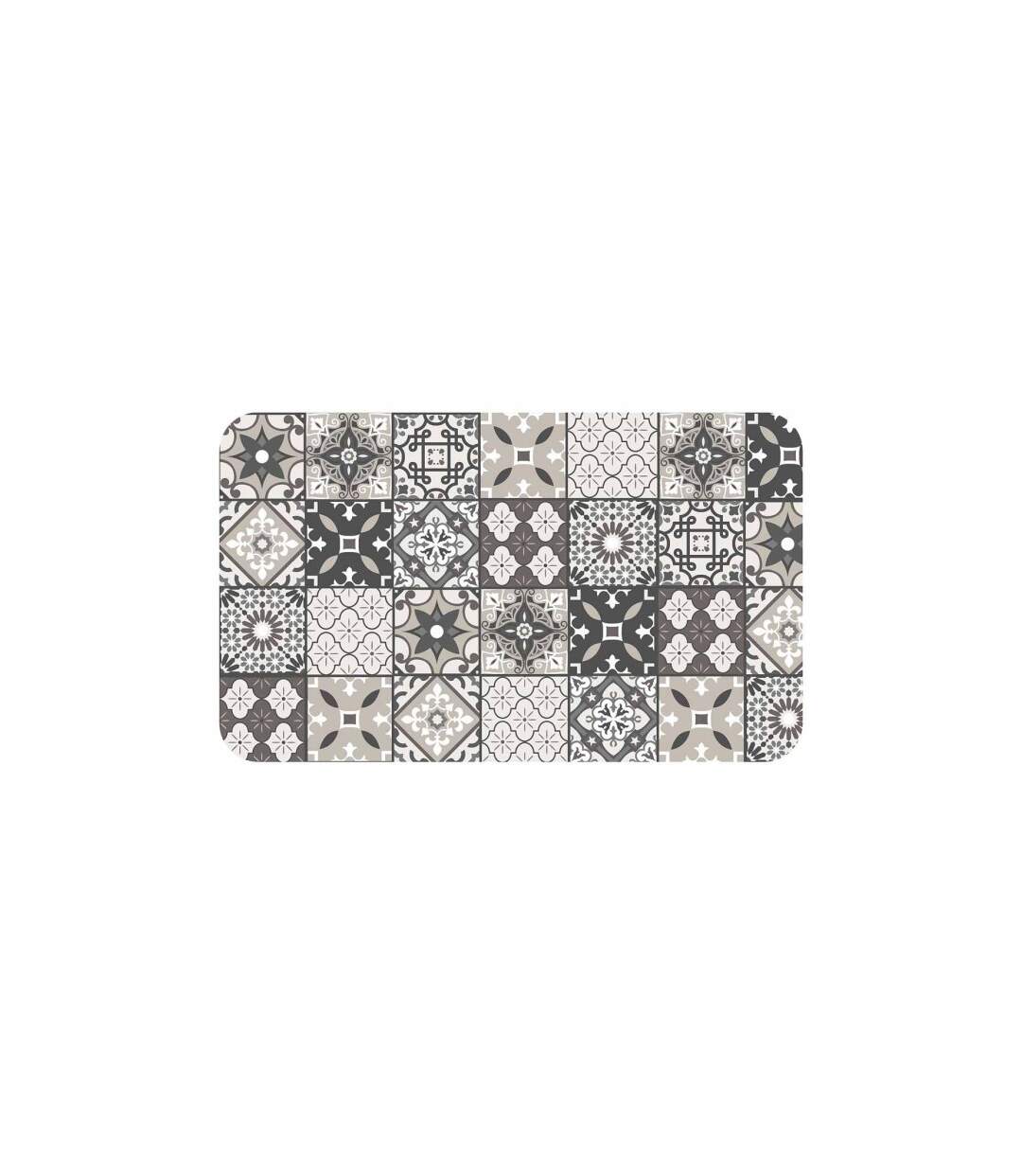 Tapis Imprimé Gaston 45x75cm Gris & Blanc-1