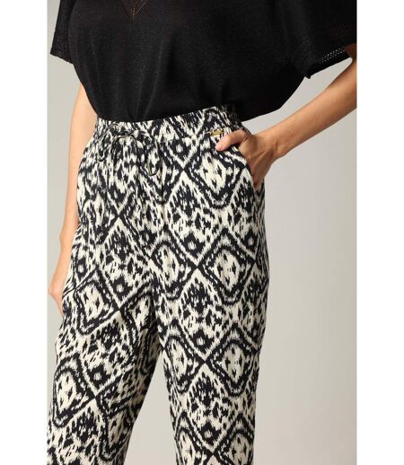 Pantalon femme en viscose ethnique avec taille élastiquée MANOLA