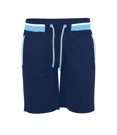 Duke Mens Dagenham D555 Loop Back Kingsize Shorts (Navy/Blue/White) - UTDC328