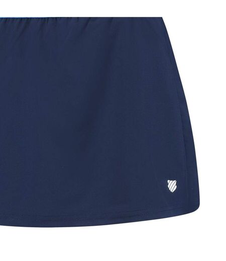 Womens/ladies Colour Block Tennis Skort Navy K-Swiss