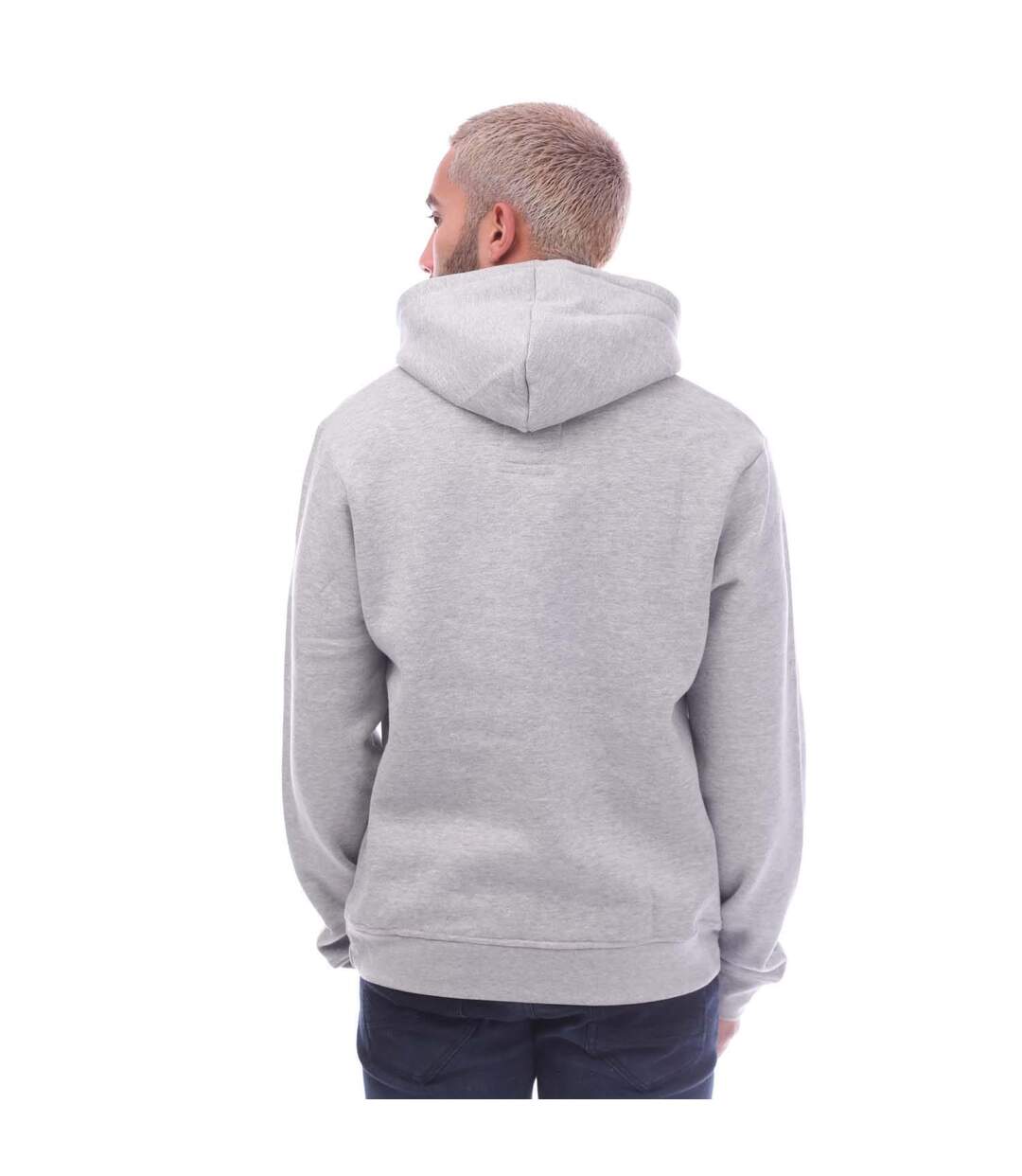 Mens Macksony Graphic Hoodie Grey Marl Duck And Cover-3