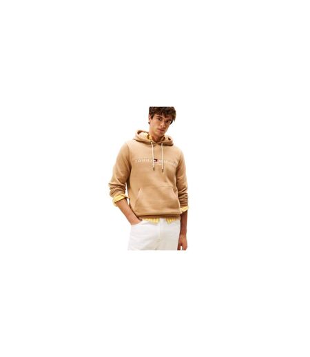 Sweat À Capuche Motif/style Logo Homme Marron Clair Tommy Hilfiger