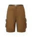 Mens Cotton Reinforced Tailored Casual Cargo Shorts Brown Pretty Green-1