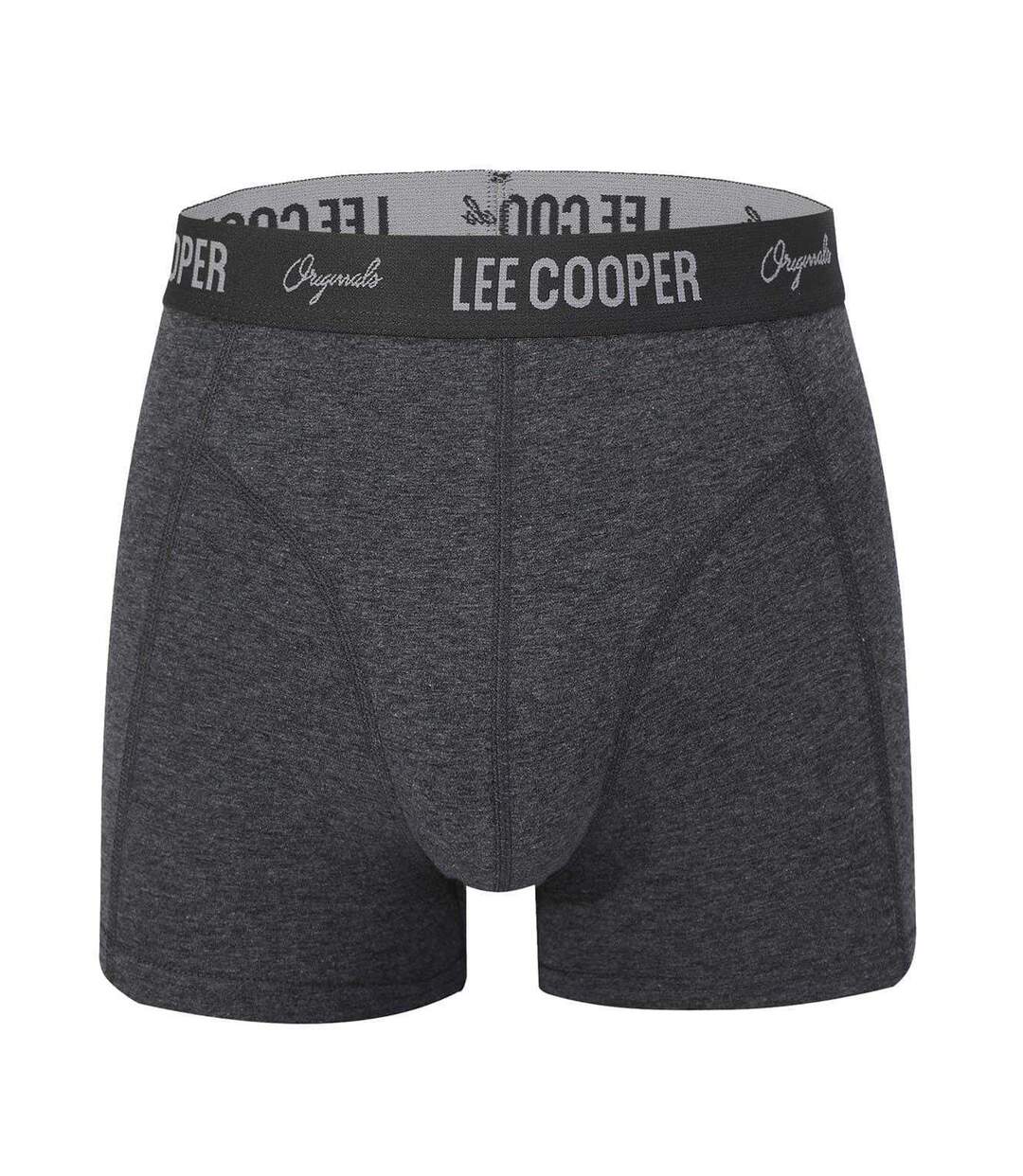 Pack Of 10  Mens Boxer Shorts  Grey Charcoal Black Lee Cooper-2