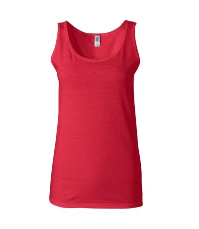 Gildan Ladies Soft Style Tank Top Vest (Cherry Red) - UTBC487